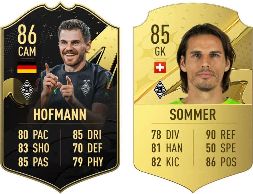 Cartas Hofmann IF y Sommer oro (Mönchengladbach) FIFA 23 Ultimate Team