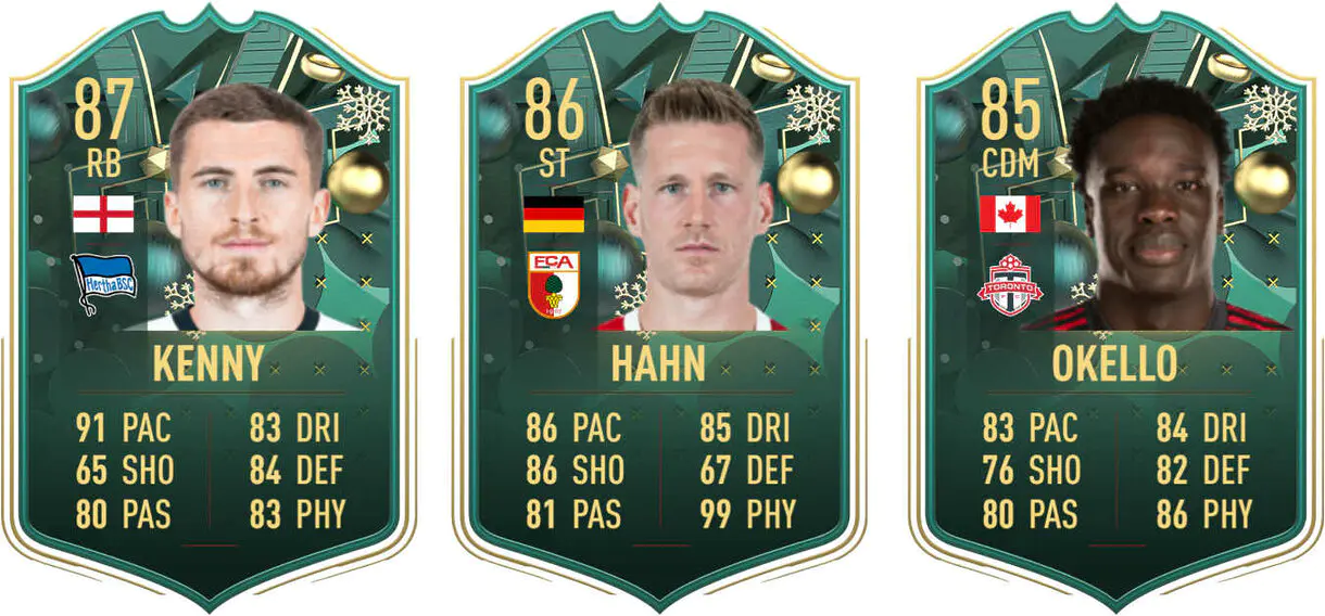 Cartas Winter Wildcards filtradas de Kenny, Hahn y Okello para FIFA 23 Ultimate Team