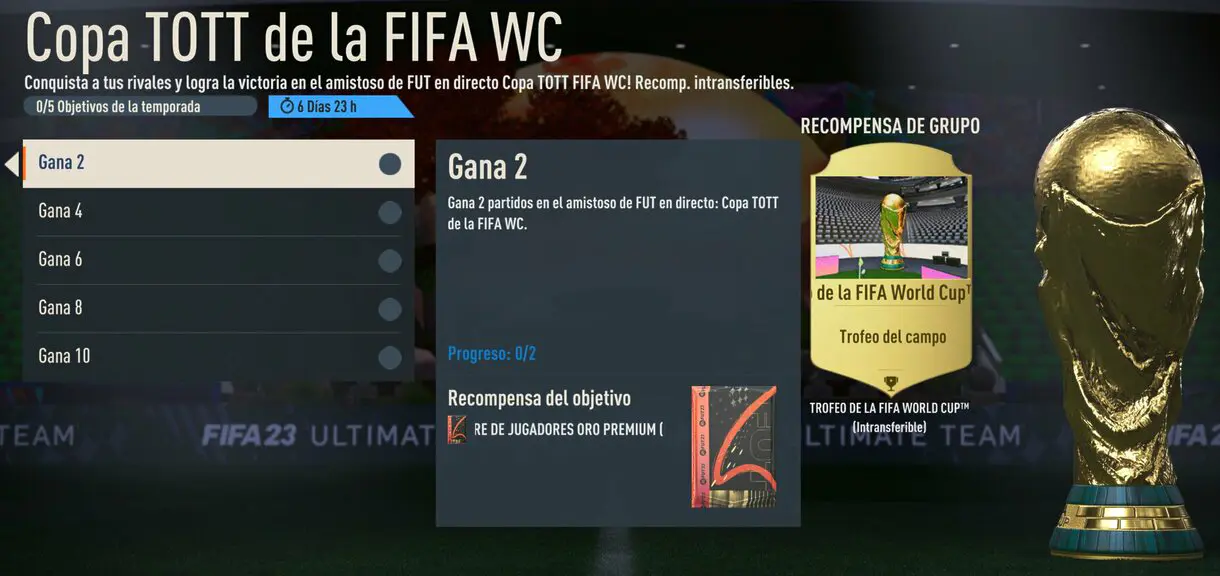 Objetivos Copa TOTT de la FIFA WC FIFA 23 Ultimate Team