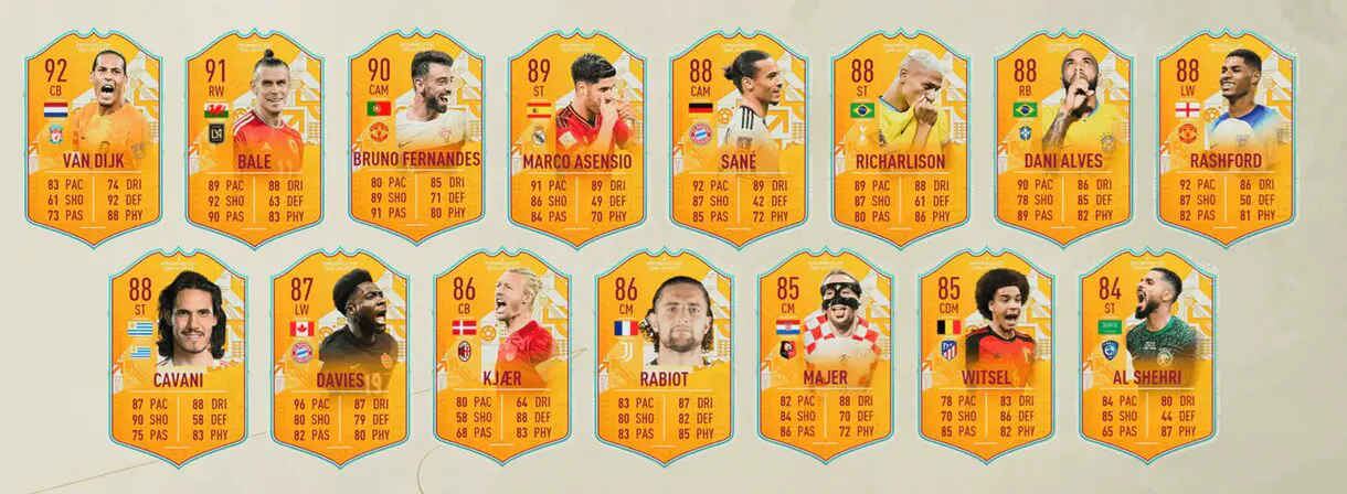 Cartas del equipo FIFA World Cup Stories FIFA 23 Ultimate Team