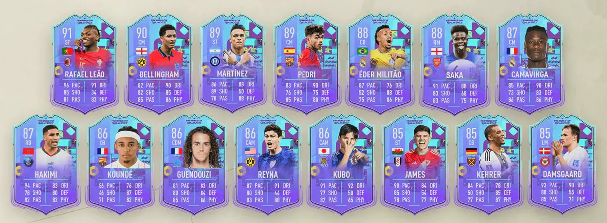 Todas las cartas Fenómenos FIFA World Cup FIFA 23 Ultimate Team