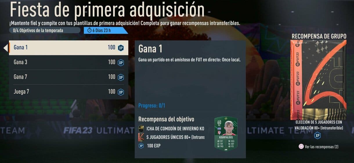 Objetivos Fiesta de primera adquisición FIFA 23 Ultimate Team