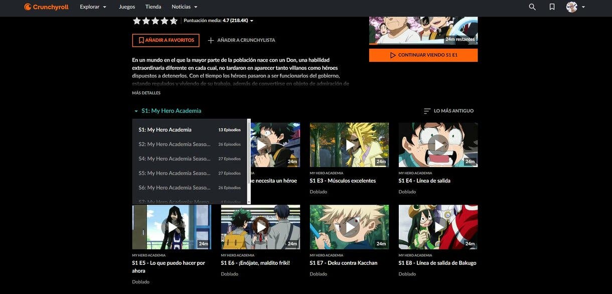 my hero academia crunchyroll