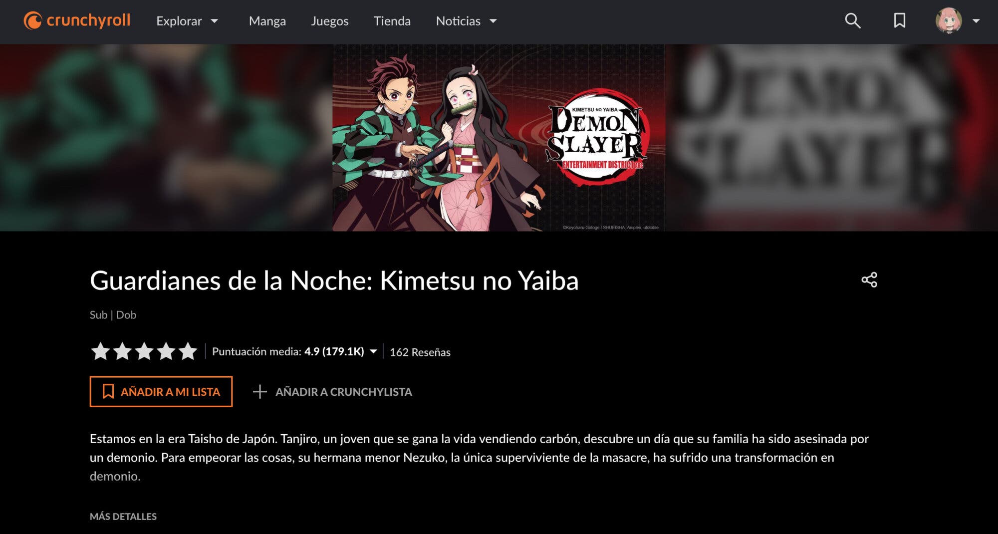 Guardianes de la Noche: Kimetsu no Yaiba en Español (Castellano) -  Crunchyroll