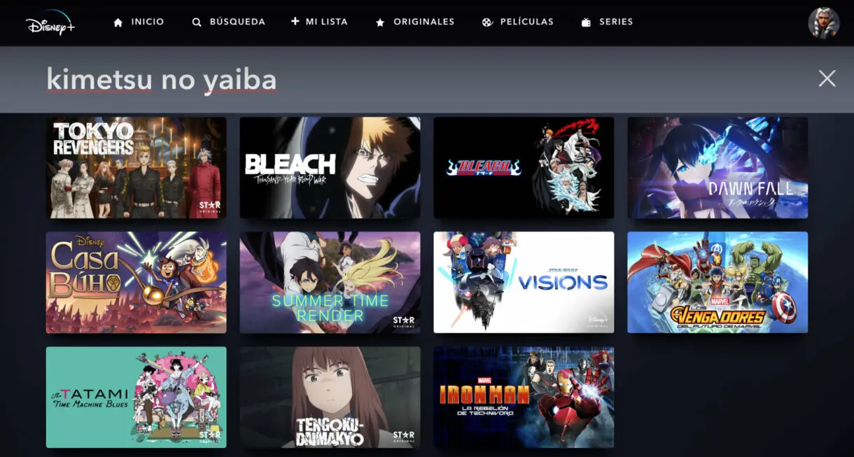 Kimetsu no Yaiba en Disney +
