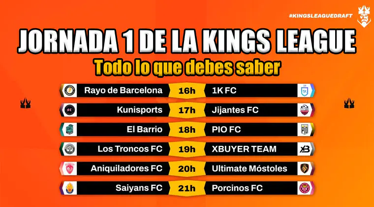 Imagen de Kings League Jornada 1: Dónde ver, enfrentamientos, horario y todo lo que debes saber
