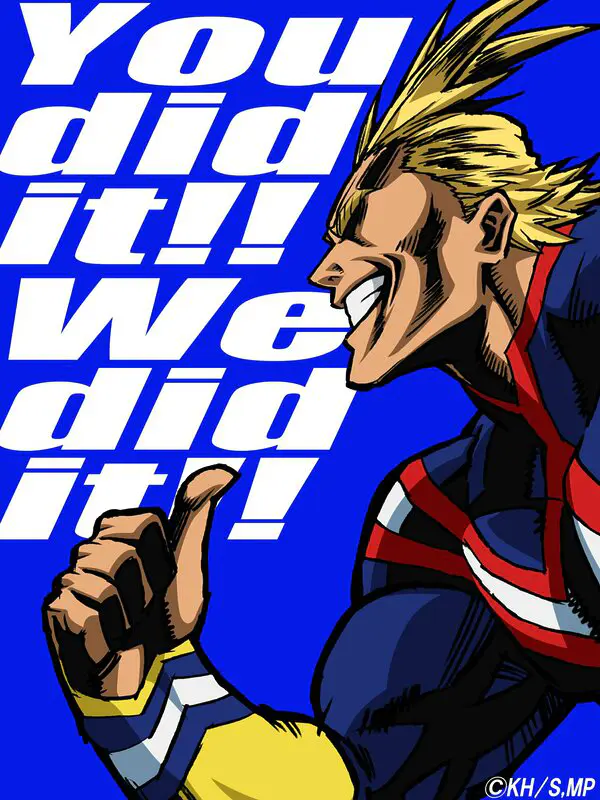 My Hero Academia ilustracion de felicitacion Japon