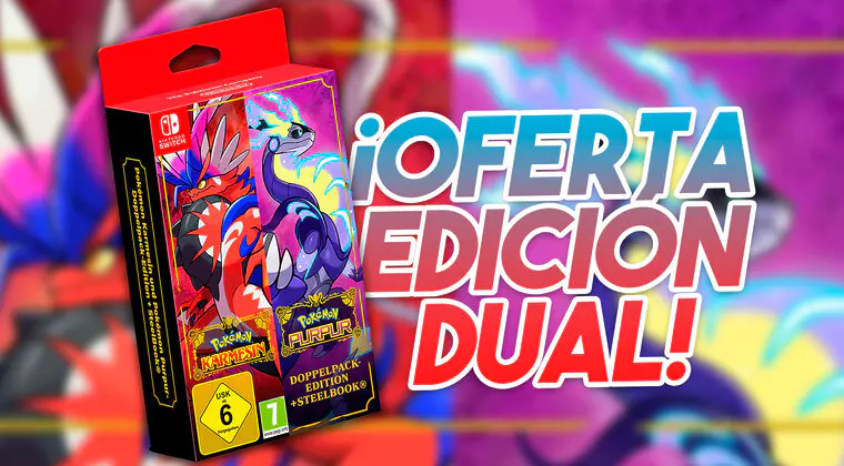 Imagen de Compra la edición dual de Pokémon Escarlata + Púrpura al mejor precio con esta oferta; ¡con caja metálica incluida!