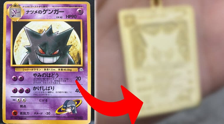 Imagen de Fan de Pokémon ha creado su propia carta de Gengar... ¡y está chapada en oro de 18 kilates!
