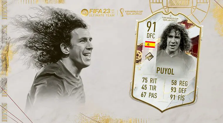 Imagen de FIFA 23: ¿Merece la pena Carles Puyol Icono del Mundial? + Solución del SBC