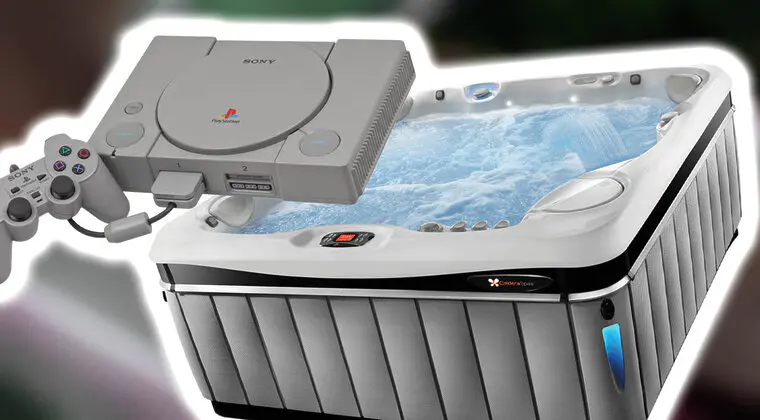 Imagen de ¿Un jacuzzi en forma de la PlayStation original? Un artista lo ha hecho posible