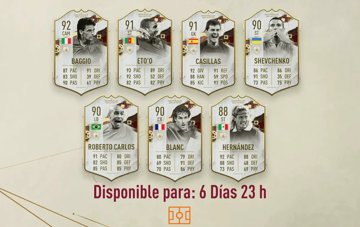 Cartas del tercer equipo Icono de la Copa Mundial FIFA 23 Ultimate Team