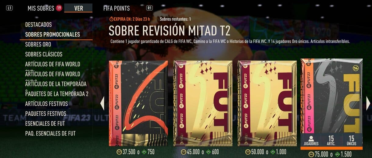 Sobre Revisión mitad T2 desde la tienda de FIFA 23 Ultimate Team