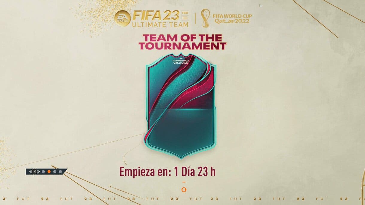 Pantalla de carga que confirma el inicio de Team of the Tournament FIFA 23 Ultimate Team