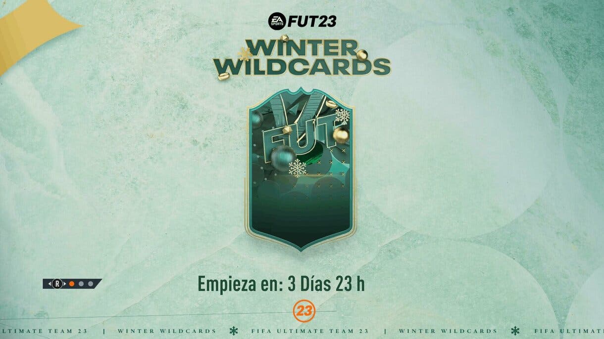Pantalla de carga anunciando Winter Wildcards FIFA 23 Ultimate Team