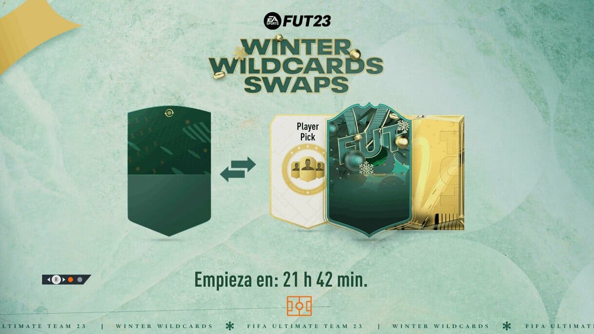 Pantalla de carga FIFA 23 Ultimate Team anunciando los Winter Wildcards Swaps