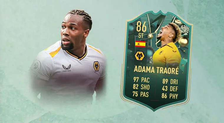 Imagen de FIFA 23: ¿Barato y competitivo? Review de Adama Traoré Winter Wildcards