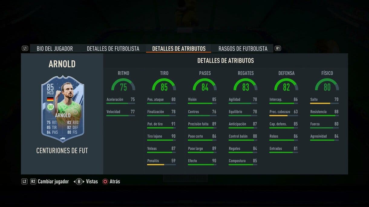 Stats in game Arnold Centurions FIFA 23 Ultimate Team