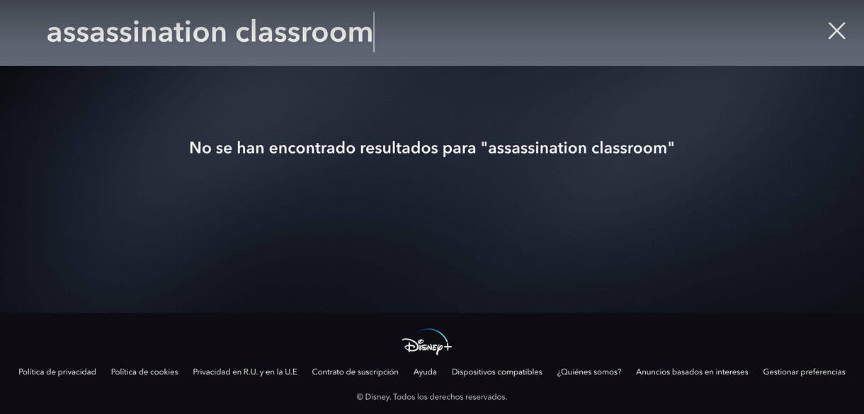 Assassination Classroom Disney +