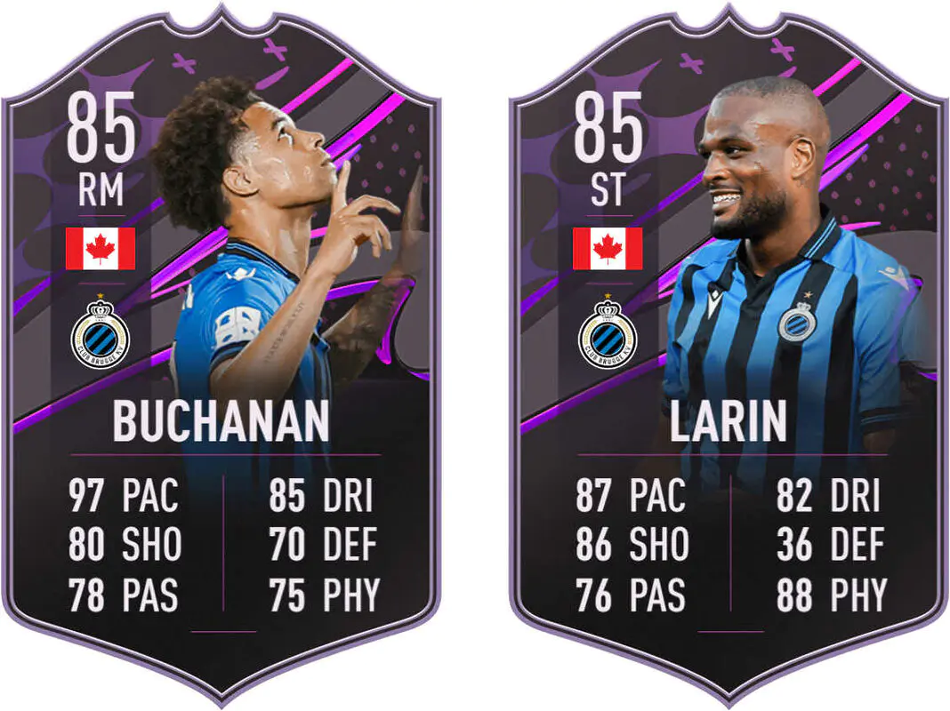 Cartas Dúo Dinámico Buchanan y Larin (Brujas) FIFA 23 Ultimate Team