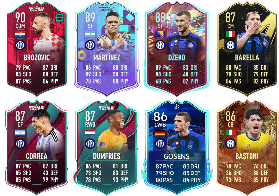 Cartas más o menos competitivas Inter de Milán FIFA 23 Ultimate Team