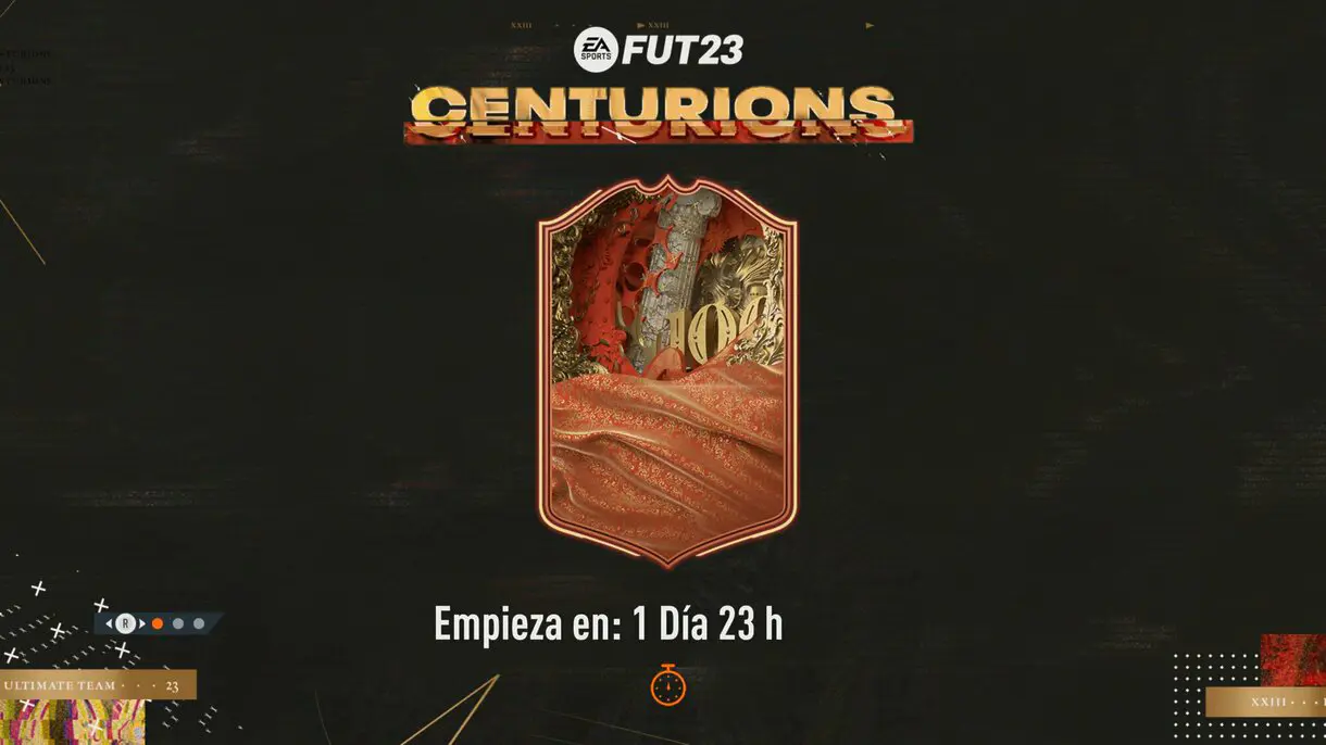 Pantalla de carga FIFA 23 Ultimate Team anunciando el inicio de Centurions