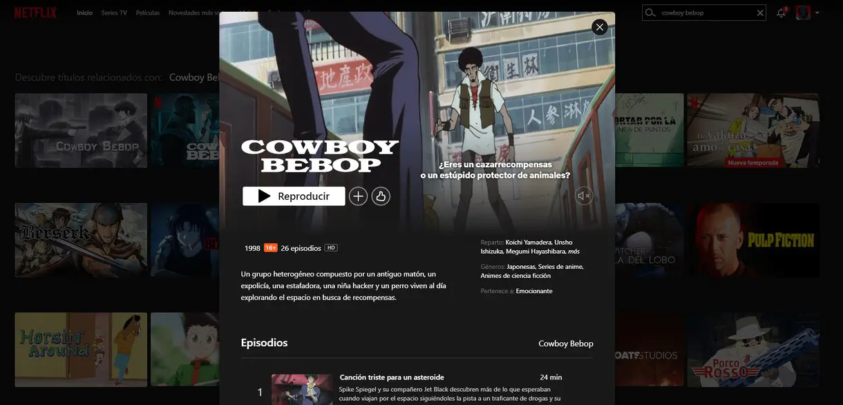 cowboy bebop en netflix