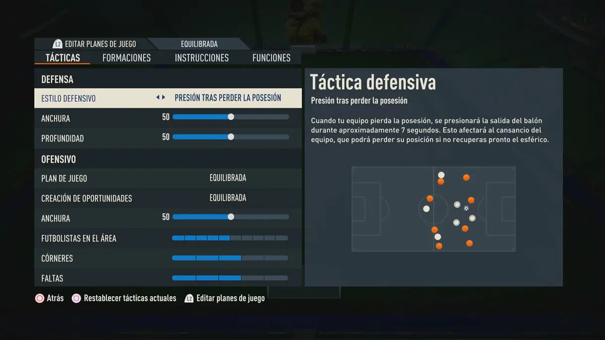 Apartado de Editar Planes de Juego de FIFA 23 Ultimate Team