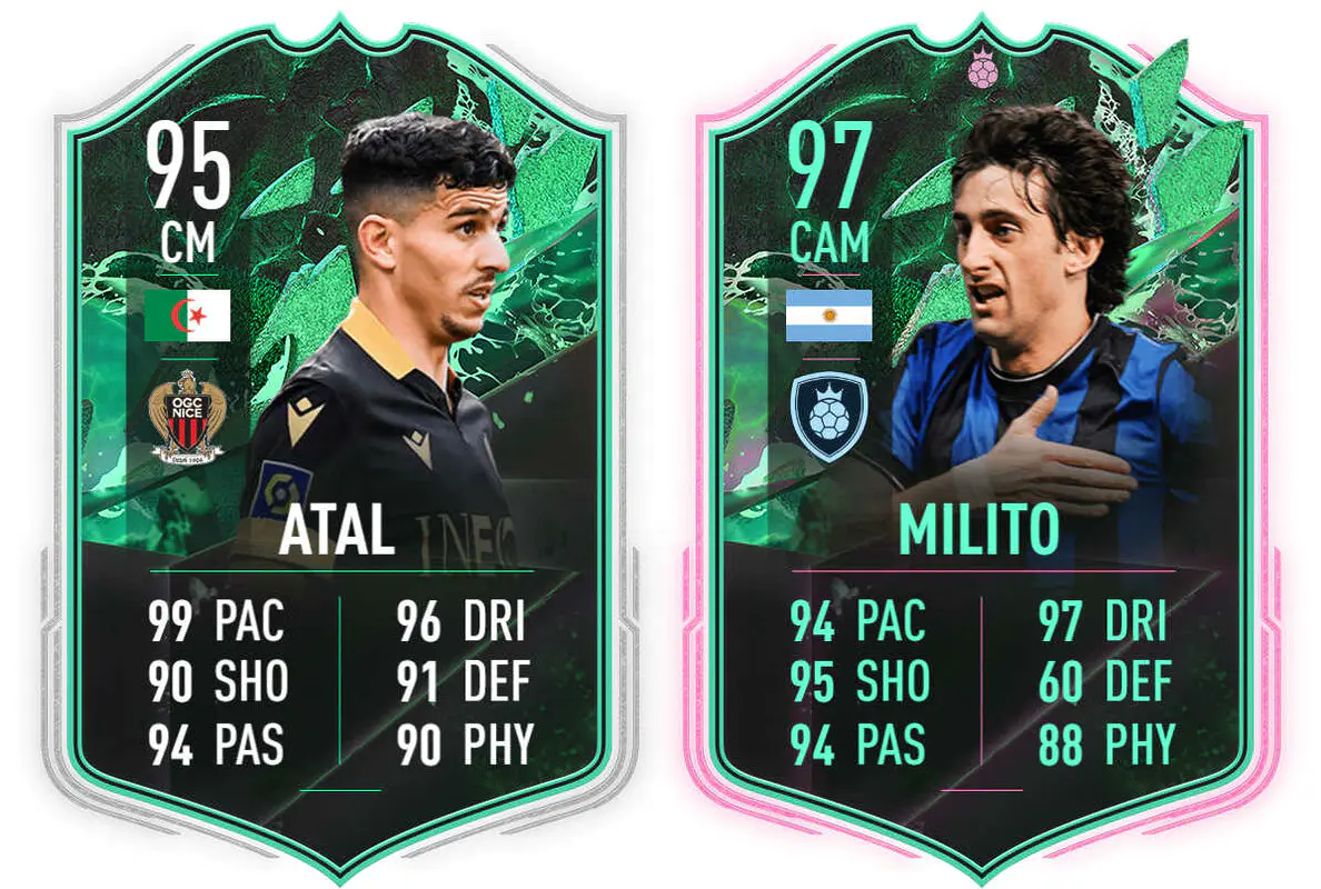 Cartas Atal Shapeshifters y Milito FUT Heroes Shapeshifters FIFA 22 Ultimate Team