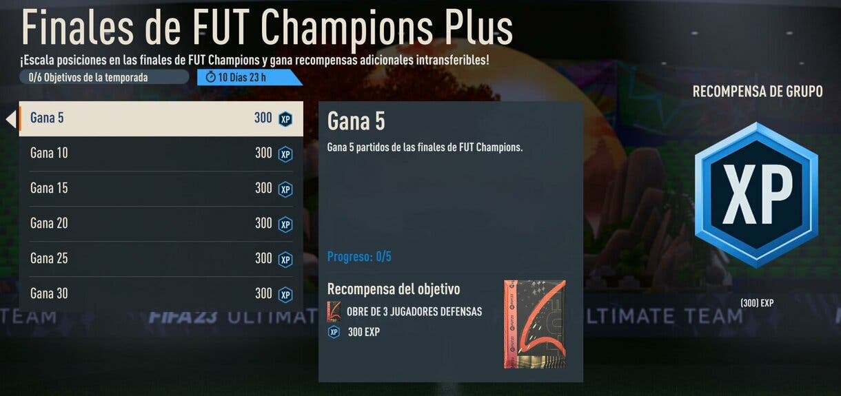 Objetivos Finales de FUT Champions Plus FIFA 23 Ultimate Team