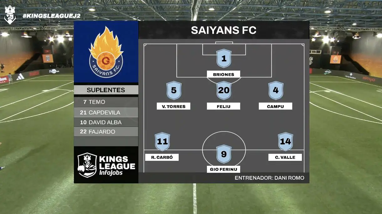 7 inicial de Saiyans en Kings League