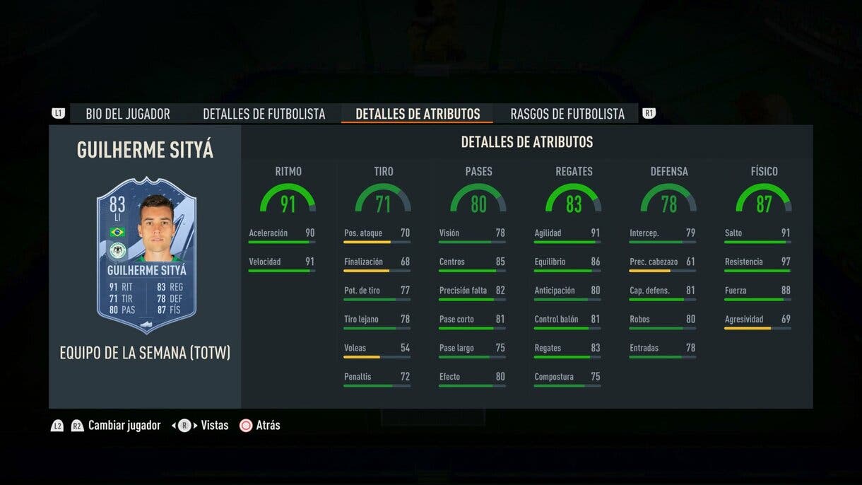 Stats in game Guilhermer Sityá IF FIFA 23 Ultimate Team