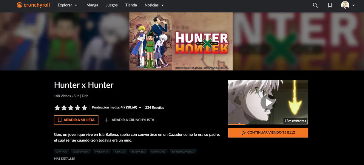 hunter x hunter crunchyroll