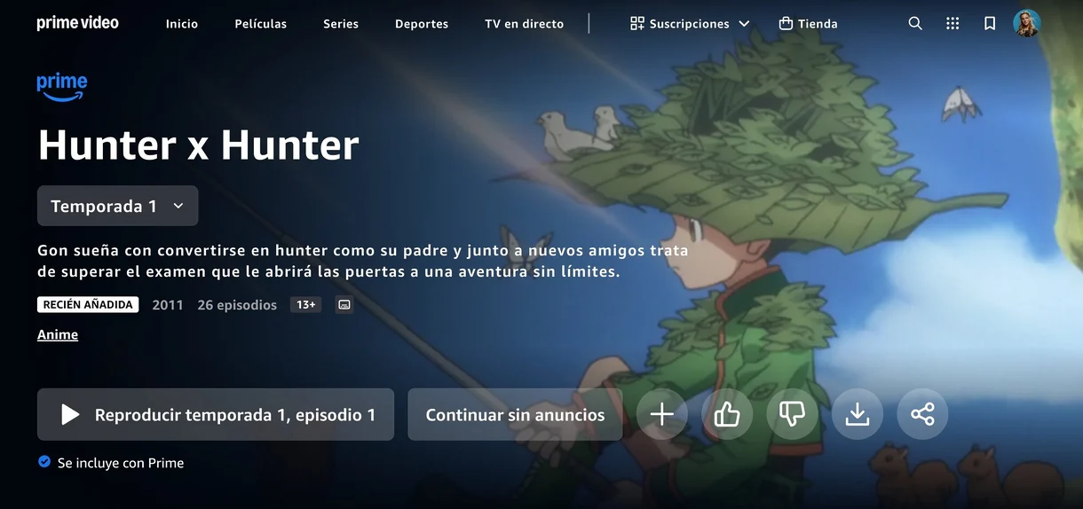 Hunter x Hunter en Prime Video