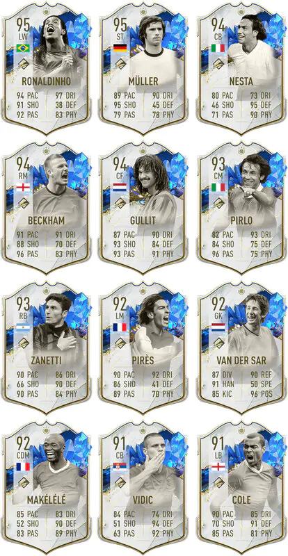 Cartas de todos los Iconos del TOTY transferibles FIFA 23 Ultimate Team