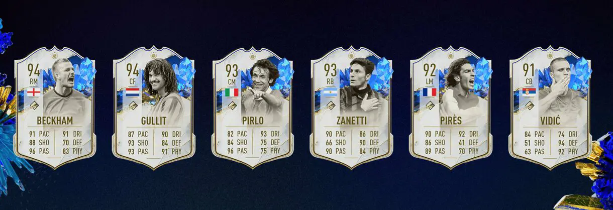 Primeras cartas Iconos TOTY FIFA 23 Ultimate Team dentro de una pantalla de carga