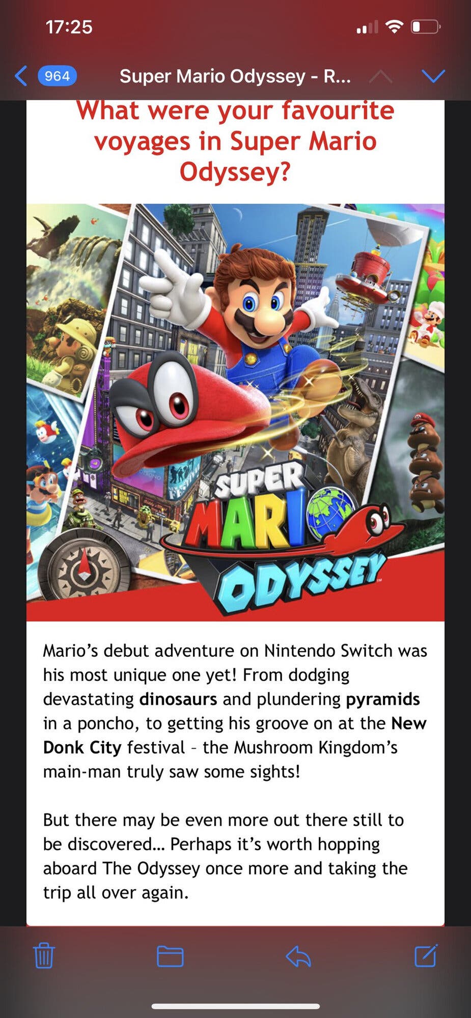 Asesino Relación Incienso Estalla la comunidad ante un posible Super Mario Odyssey 2 de acuerdo a  esta encuesta oficial de Nintendo