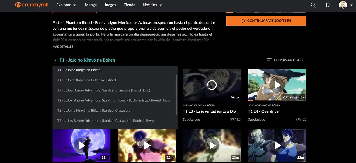 jojo crunchyroll