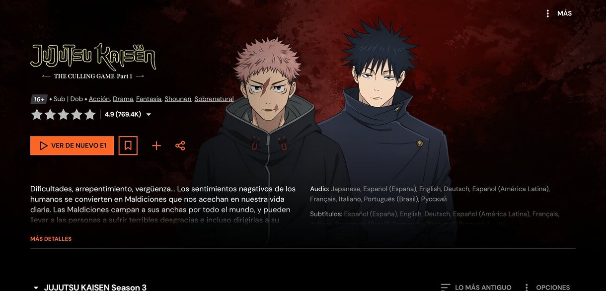 Jujutsu Kaisen en Crunchyroll