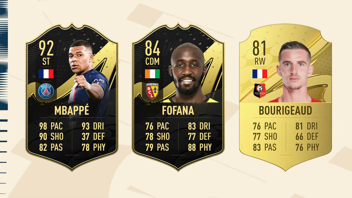 Mejores cartas In Form o base FIFA 23 Ultimate Team de Mbappé, Fofana y Bourigeaud