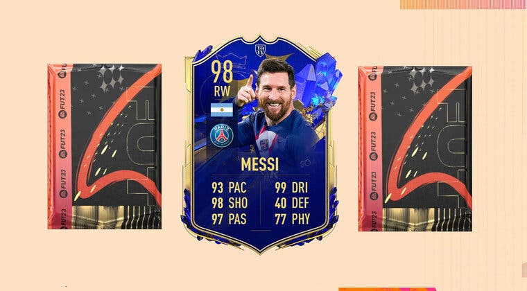 Imagen de FIFA 23: podemos conseguir a Messi TOTY cedido, un sobre regalado y otro de precio ridículo