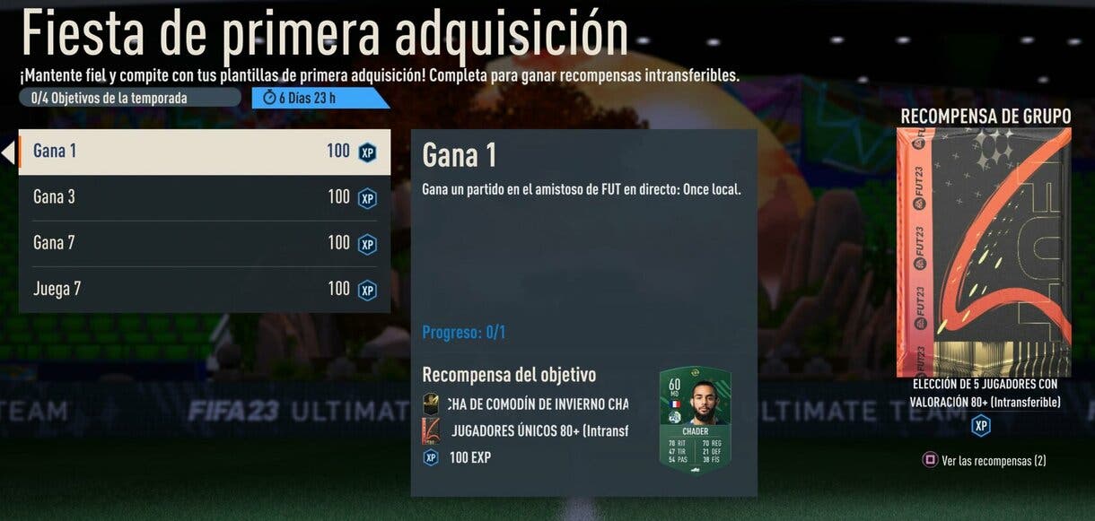 Objetivos Fiesta de primera adquisición FIFA 23 Ultimate Team
