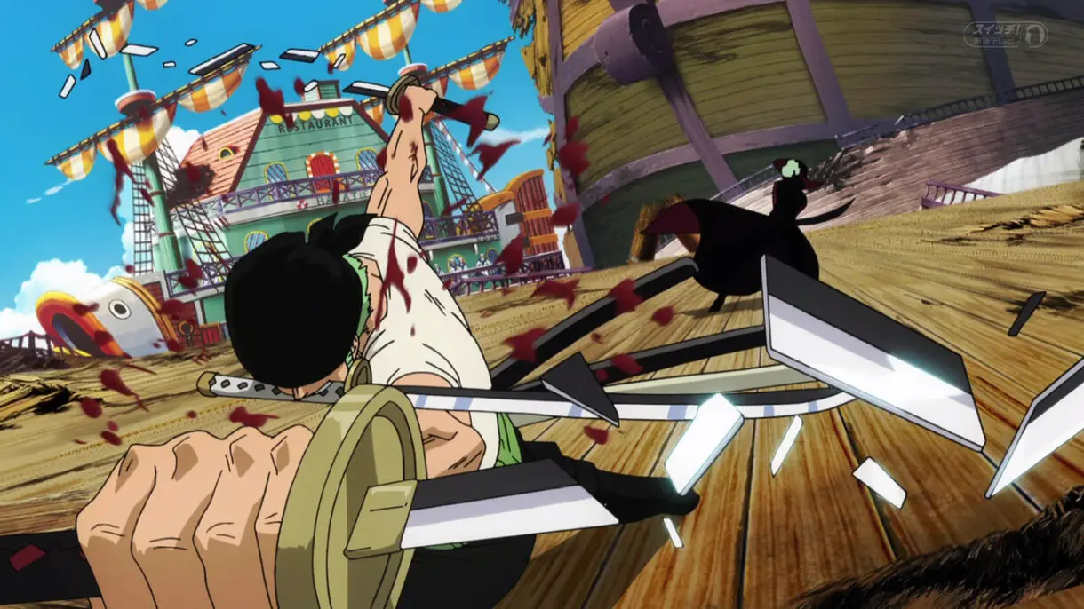 zoro vs mihawk