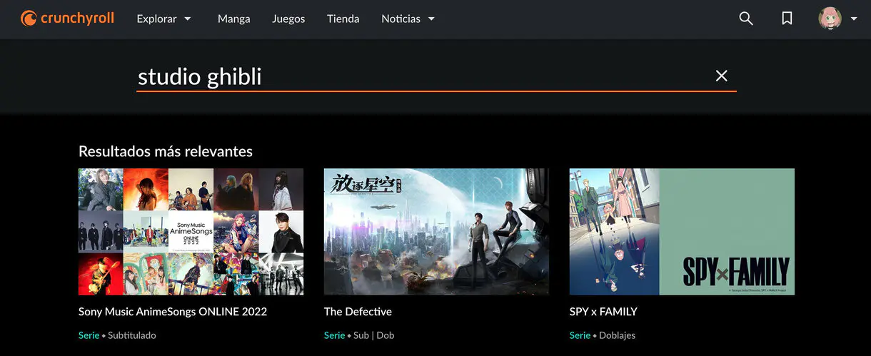peliculas de Studio Ghibli en Crunchyroll