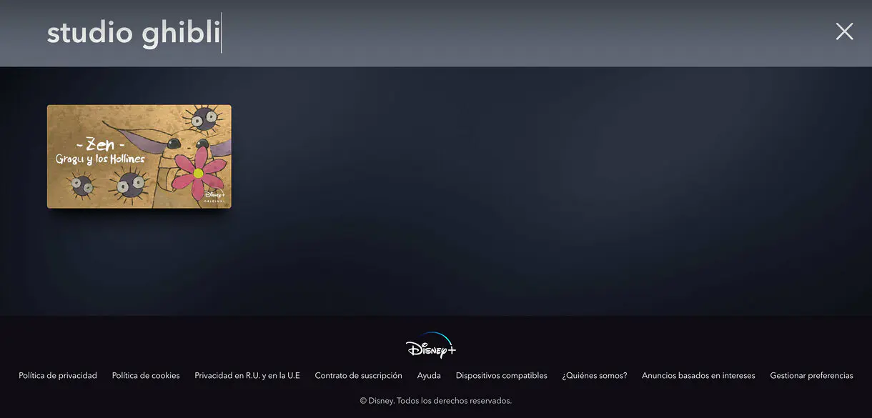 peliculas de Studio Ghibli en Disney +
