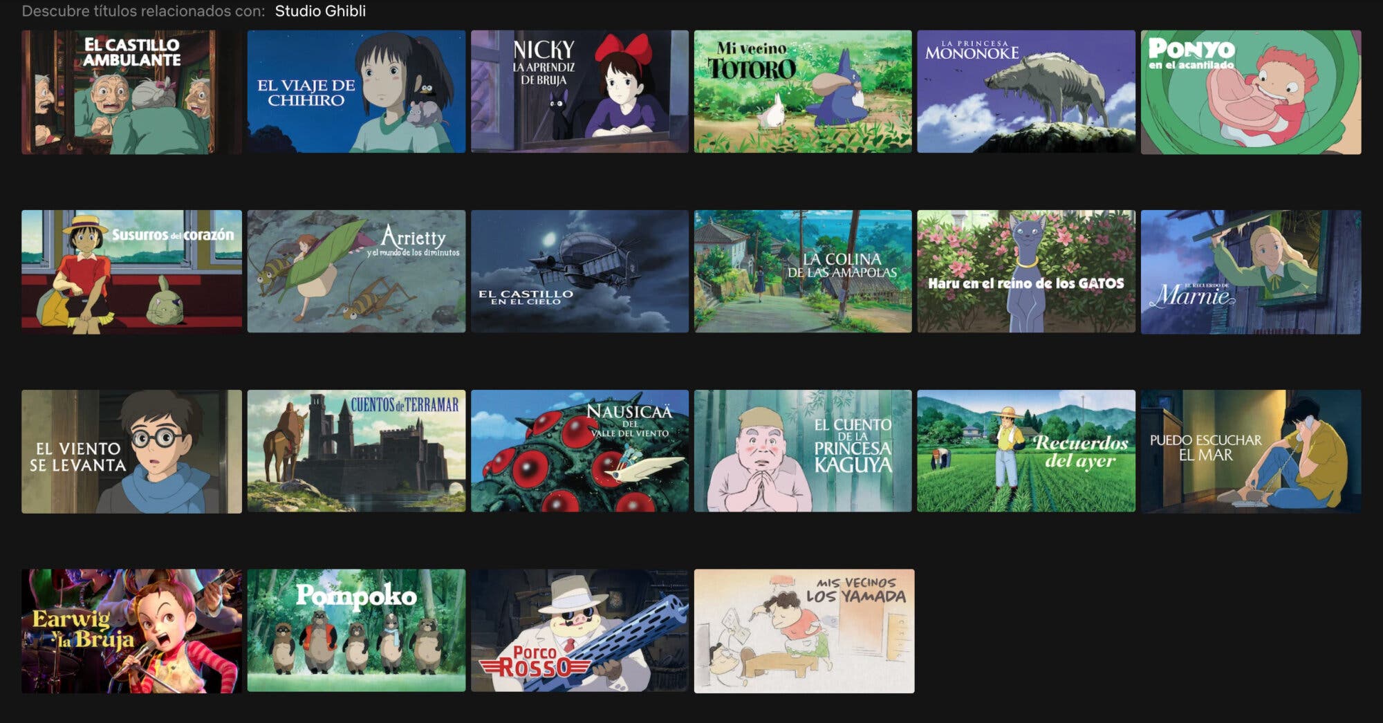 Studio Ghibli: dónde ver todas las películas del famoso estudio