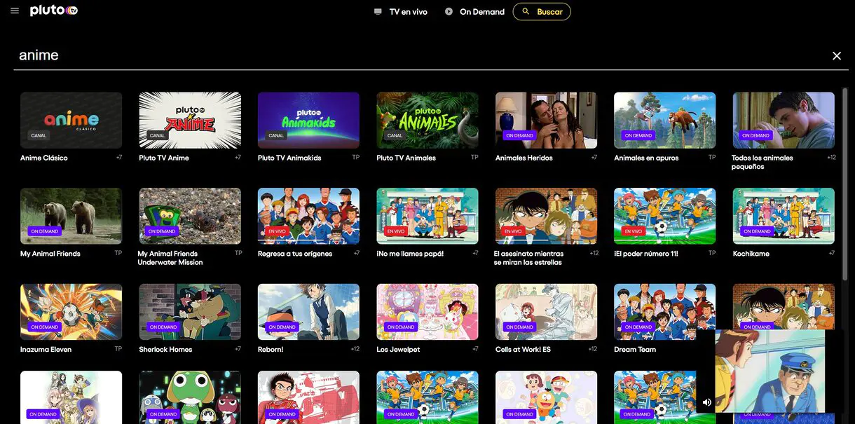pluto tv anime