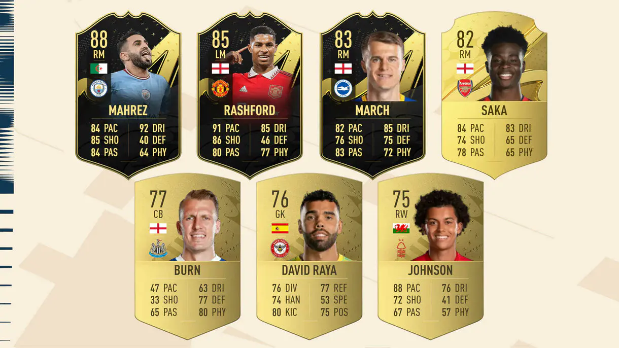 Cartas oro y mejores In Form en FIFA 23 Ultimate Team de los nominados al POTM de la Premier League en enero