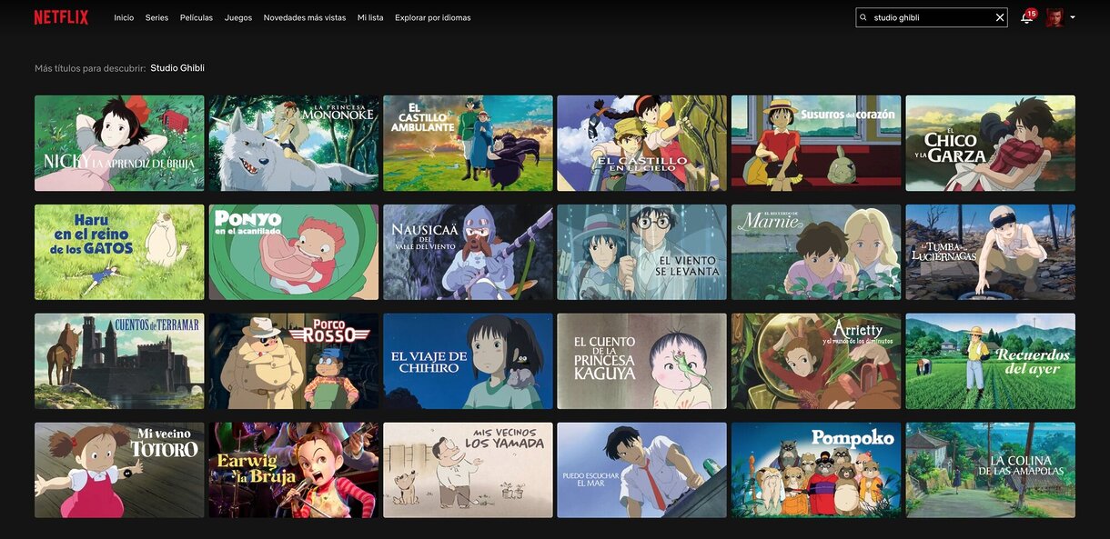 Studio Ghibli en Netflix