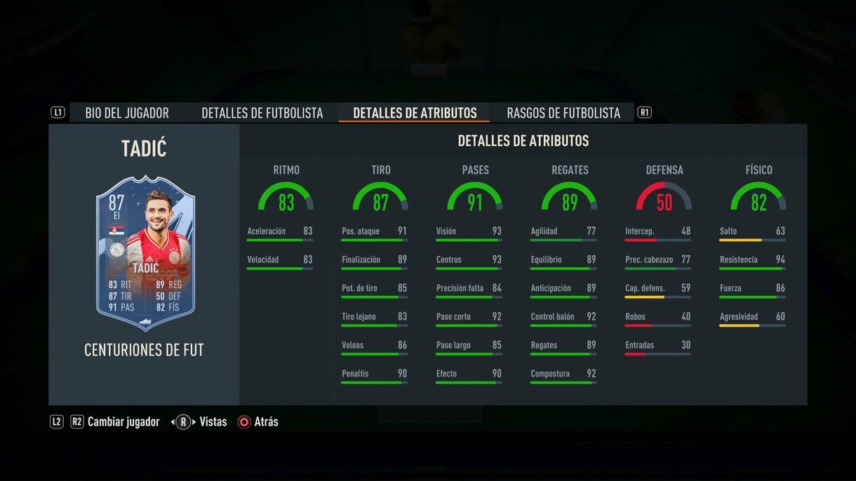 Stats in game Tadic Centurions FIFA 23 Ultimate Team